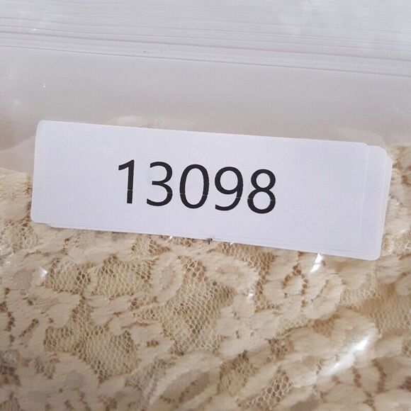 BAR III Top Womens XS Cream Pullover Lace Knit Asymmetrical Shark Bite Sheer - Picture 6 of 6